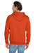 Jerzees 996M/996MR Mens NuBlend Pill Resistant Fleece Hooded Sweatshirt Hoodie w/ Pouch Pocket Burnt Orange Model Back