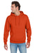 Jerzees 996M/996MR Mens NuBlend Pill Resistant Fleece Hooded Sweatshirt Hoodie w/ Pouch Pocket Burnt Orange Model Front