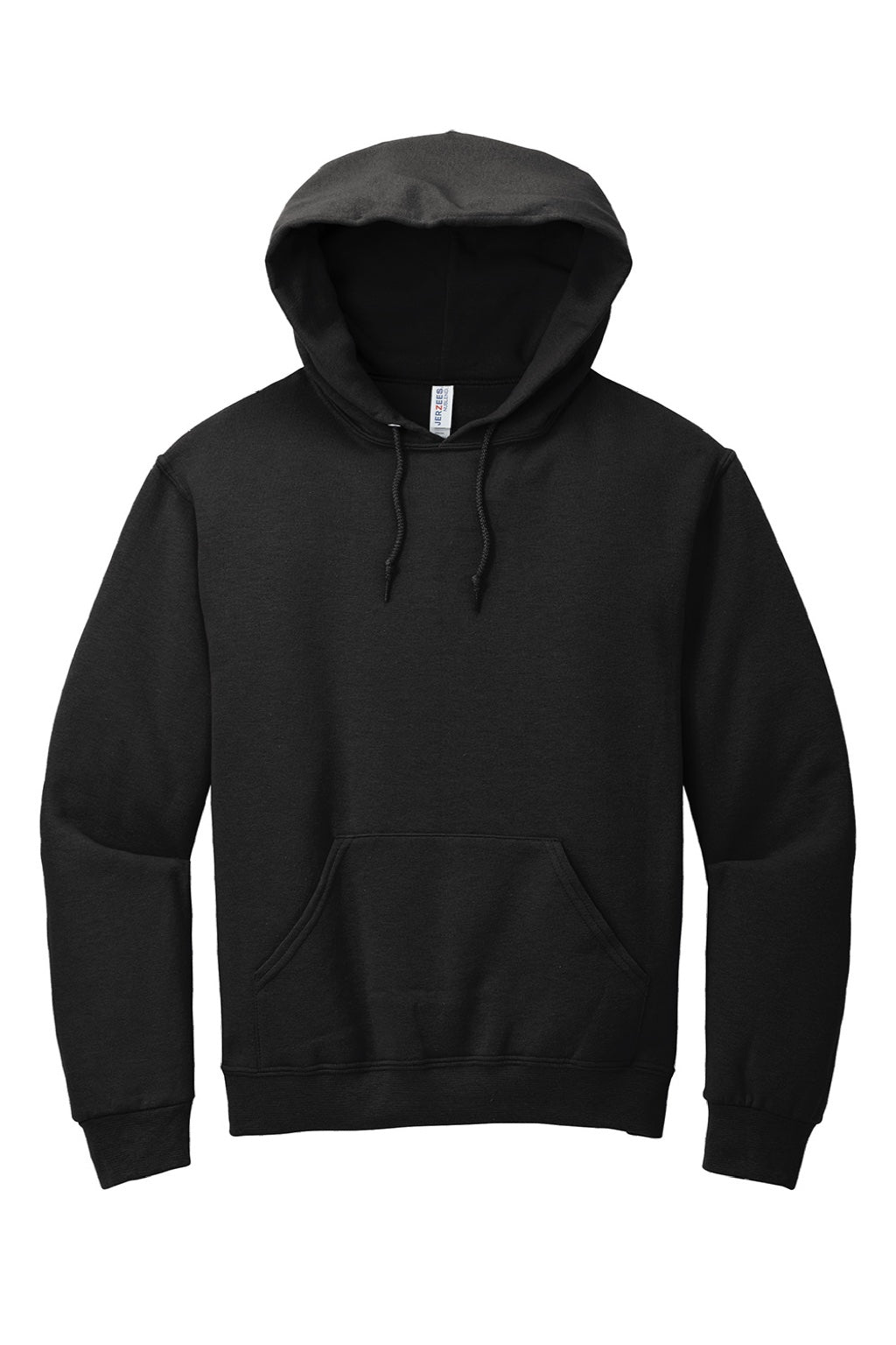 Jerzees 996M/996MR Mens NuBlend Pill Resistant Fleece Hooded Sweatshirt Hoodie w/ Pouch Pocket Black Flat Front