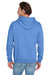 Jerzees 996M/996MR Mens NuBlend Pill Resistant Fleece Hooded Sweatshirt Hoodie w/ Pouch Pocket Columbia Blue Model Back