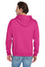 Jerzees 996M/996MR Mens NuBlend Pill Resistant Fleece Hooded Sweatshirt Hoodie w/ Pouch Pocket Cyber Pink Model Back