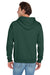 Jerzees 996M/996MR Mens NuBlend Pill Resistant Fleece Hooded Sweatshirt Hoodie w/ Pouch Pocket Forest Green Model Back