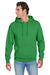 Jerzees 996M/996MR Mens NuBlend Pill Resistant Fleece Hooded Sweatshirt Hoodie w/ Pouch Pocket Kelly Green Model Front