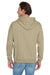 Jerzees 996M/996MR Mens NuBlend Pill Resistant Fleece Hooded Sweatshirt Hoodie w/ Pouch Pocket Khaki Brown Model Back