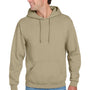 Jerzees Mens NuBlend Pill Resistant Fleece Hooded Sweatshirt Hoodie w/ Pouch Pocket - Khaki Brown