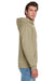 Jerzees 996M/996MR Mens NuBlend Pill Resistant Fleece Hooded Sweatshirt Hoodie w/ Pouch Pocket Khaki Brown Model Side