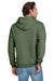Jerzees 996M/996MR Mens NuBlend Pill Resistant Fleece Hooded Sweatshirt Hoodie w/ Pouch Pocket Heather Military Green Model Back