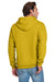 Jerzees 996M/996MR Mens NuBlend Pill Resistant Fleece Hooded Sweatshirt Hoodie w/ Pouch Pocket Heather Mustard Yellow Model Back