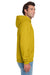 Jerzees 996M/996MR Mens NuBlend Pill Resistant Fleece Hooded Sweatshirt Hoodie w/ Pouch Pocket Heather Mustard Yellow Model Side