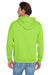 Jerzees 996M/996MR Mens NuBlend Pill Resistant Fleece Hooded Sweatshirt Hoodie w/ Pouch Pocket Neon Green Model Back