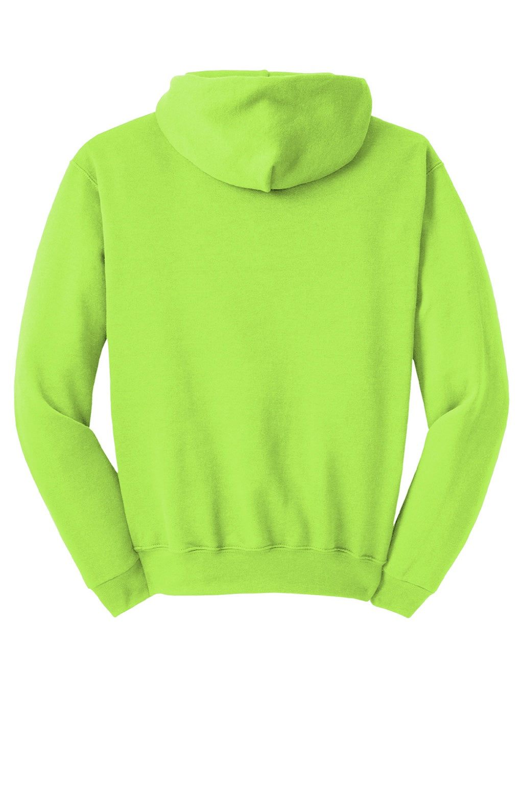 Jerzees 996M/996MR Mens NuBlend Pill Resistant Fleece Hooded Sweatshirt Hoodie w/ Pouch Pocket Neon Green Flat Back