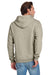 Jerzees 996M/996MR Mens NuBlend Pill Resistant Fleece Hooded Sweatshirt Hoodie w/ Pouch Pocket Heather Oatmeal Model Back
