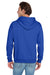 Jerzees 996M/996MR Mens NuBlend Pill Resistant Fleece Hooded Sweatshirt Hoodie w/ Pouch Pocket Royal Blue Model Back