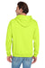 Jerzees 996M/996MR Mens NuBlend Pill Resistant Fleece Hooded Sweatshirt Hoodie w/ Pouch Pocket Safety Green Model Back