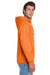 Jerzees 996M/996MR Mens NuBlend Pill Resistant Fleece Hooded Sweatshirt Hoodie w/ Pouch Pocket Safety Orange Model Side