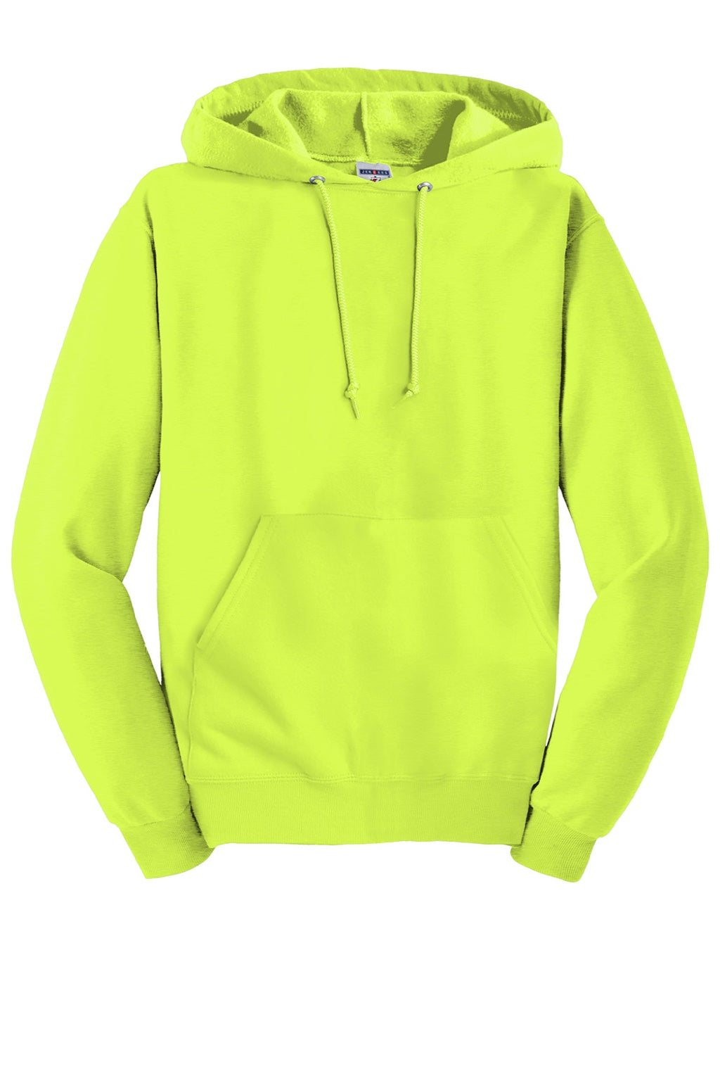 Jerzees 996M/996MR Mens NuBlend Pill Resistant Fleece Hooded Sweatshirt Hoodie w/ Pouch Pocket Safety Green Flat Front
