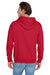Jerzees 996M/996MR Mens NuBlend Pill Resistant Fleece Hooded Sweatshirt Hoodie w/ Pouch Pocket True Red Model Back