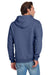 Jerzees 996M/996MR Mens NuBlend Pill Resistant Fleece Hooded Sweatshirt Hoodie w/ Pouch Pocket Vintage Heather Blue Model Back