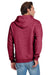Jerzees 996M/996MR Mens NuBlend Pill Resistant Fleece Hooded Sweatshirt Hoodie w/ Pouch Pocket Vintage Heather Red Model Back