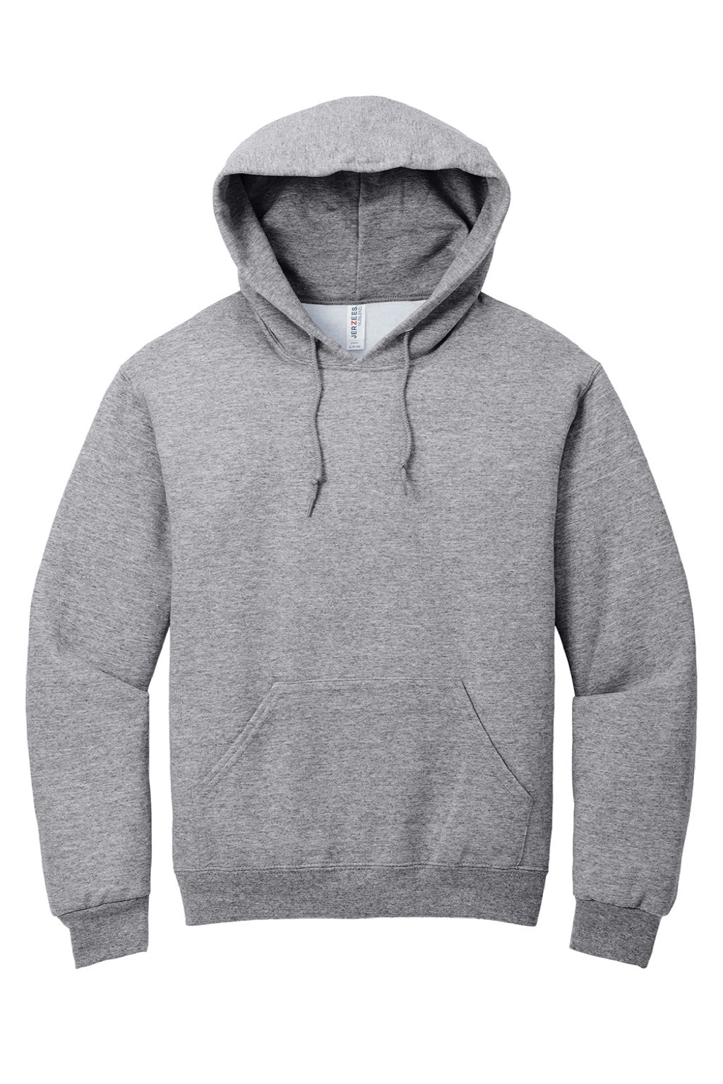 Jerzees 996M/996MR Mens NuBlend Pill Resistant Fleece Hooded Sweatshirt Hoodie w/ Pouch Pocket Heather Grey Flat Front