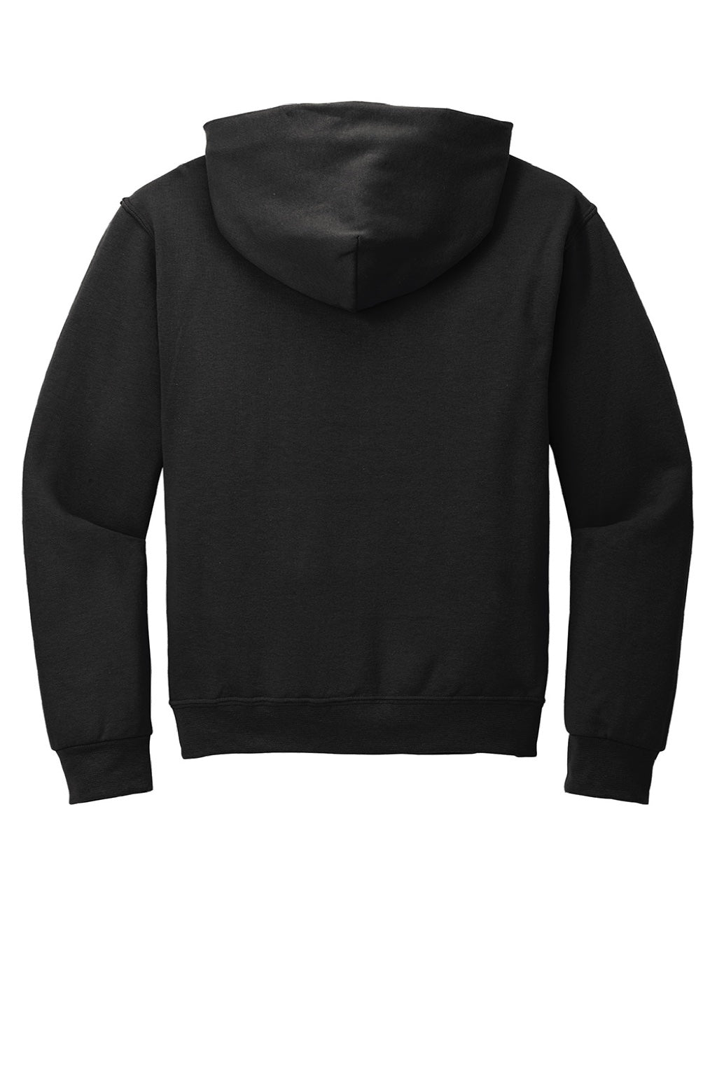 Jerzees 996M/996MR Mens NuBlend Pill Resistant Fleece Hooded Sweatshirt Hoodie w/ Pouch Pocket Black Flat Back
