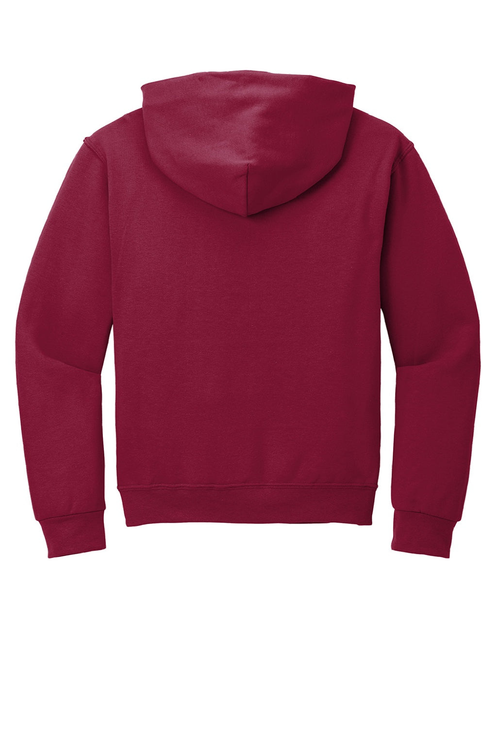Jerzees 996M/996MR Mens NuBlend Pill Resistant Fleece Hooded Sweatshirt Hoodie w/ Pouch Pocket Cardinal Red Flat Back