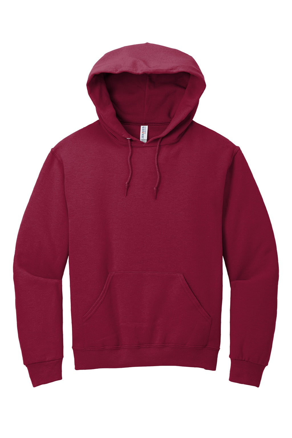 Jerzees 996M/996MR Mens NuBlend Pill Resistant Fleece Hooded Sweatshirt Hoodie w/ Pouch Pocket Cardinal Red Flat Front
