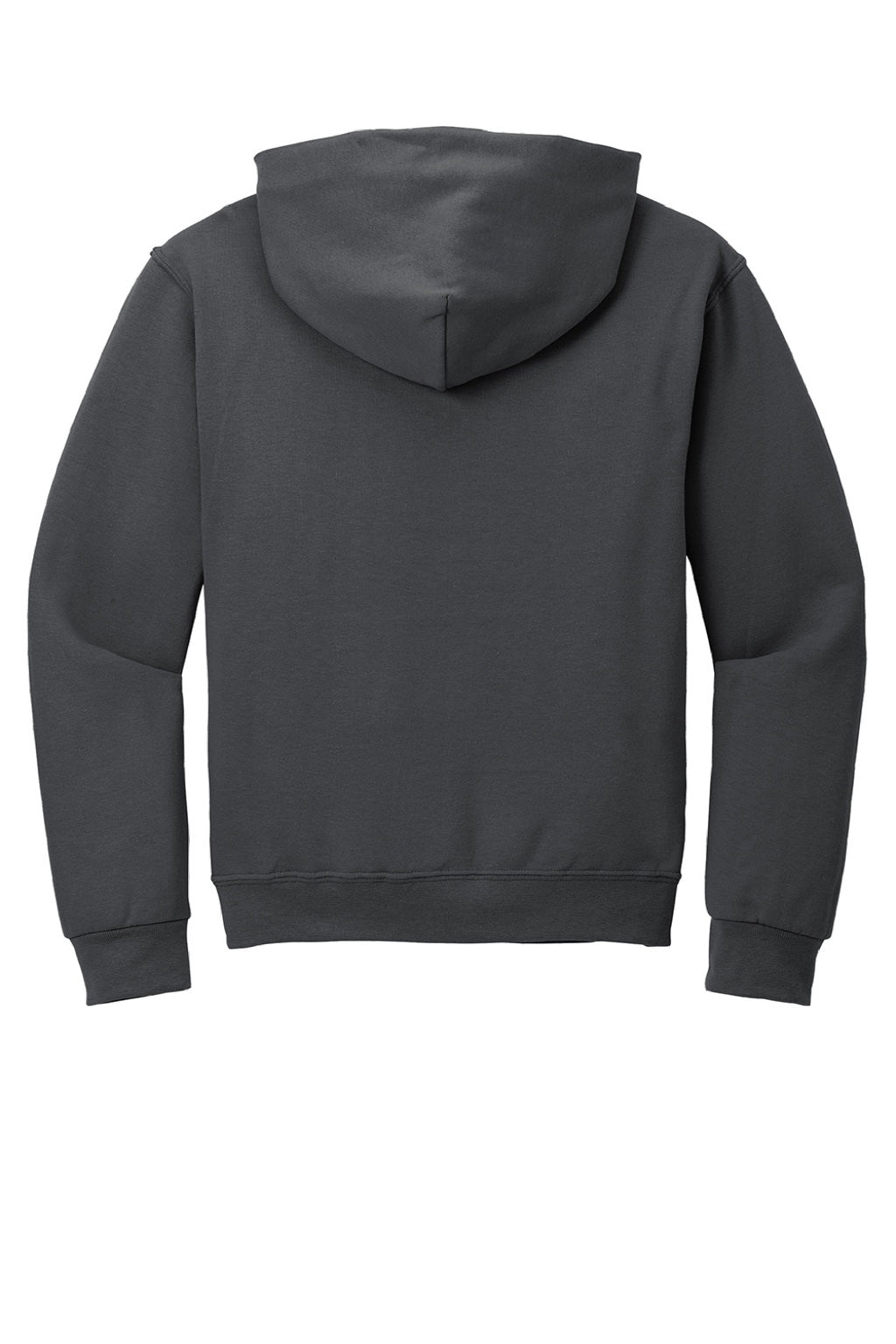 Jerzees 996M/996MR Mens NuBlend Pill Resistant Fleece Hooded Sweatshirt Hoodie w/ Pouch Pocket Charcoal Grey Flat Back
