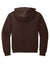 Jerzees 996M/996MR Mens NuBlend Pill Resistant Fleece Hooded Sweatshirt Hoodie w/ Pouch Pocket Chocolate Brown Flat Back
