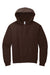 Jerzees 996M/996MR Mens NuBlend Pill Resistant Fleece Hooded Sweatshirt Hoodie w/ Pouch Pocket Chocolate Brown Flat Front