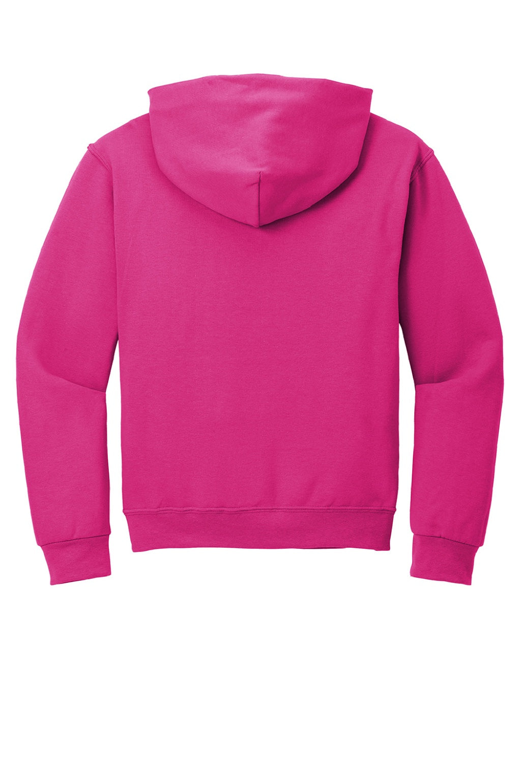 Jerzees 996M/996MR Mens NuBlend Pill Resistant Fleece Hooded Sweatshirt Hoodie w/ Pouch Pocket Cyber Pink Flat Back