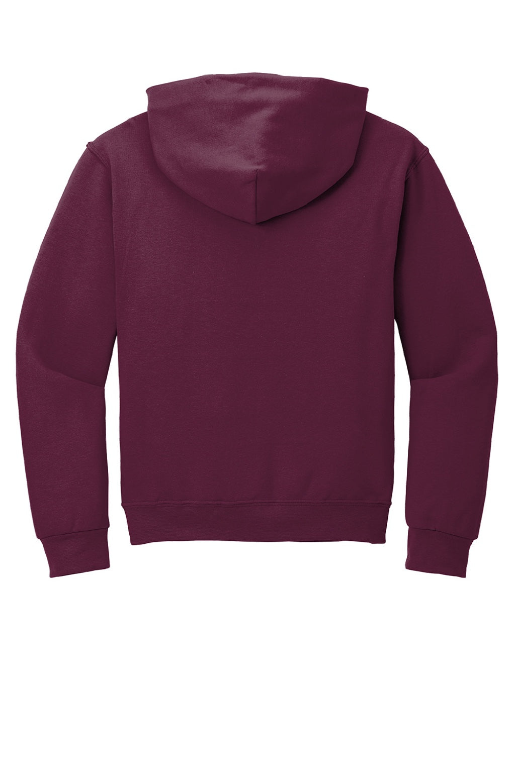 Jerzees 996M/996MR Mens NuBlend Pill Resistant Fleece Hooded Sweatshirt Hoodie w/ Pouch Pocket Maroon Flat Back
