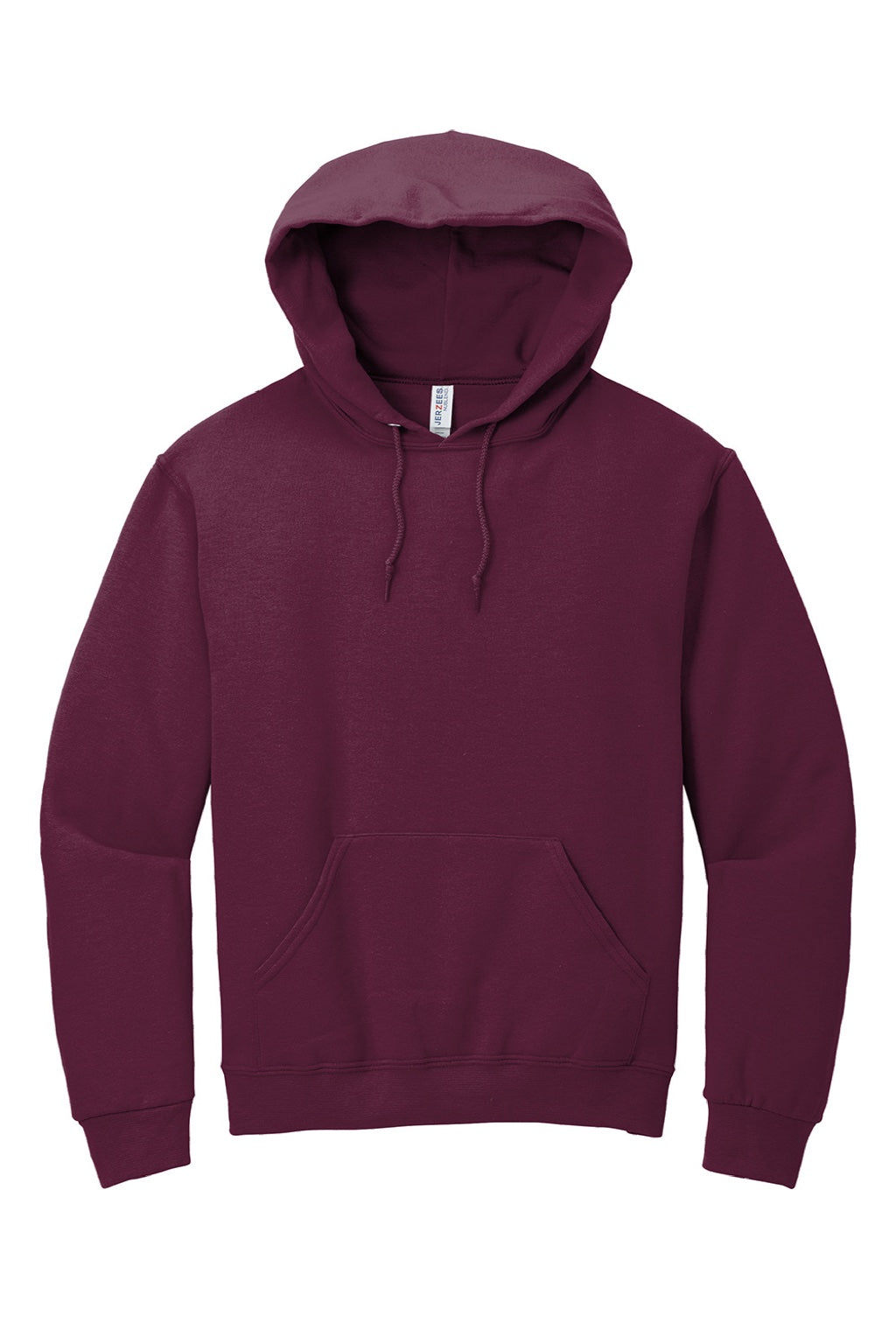 Jerzees 996M/996MR Mens NuBlend Pill Resistant Fleece Hooded Sweatshirt Hoodie w/ Pouch Pocket Maroon Flat Front