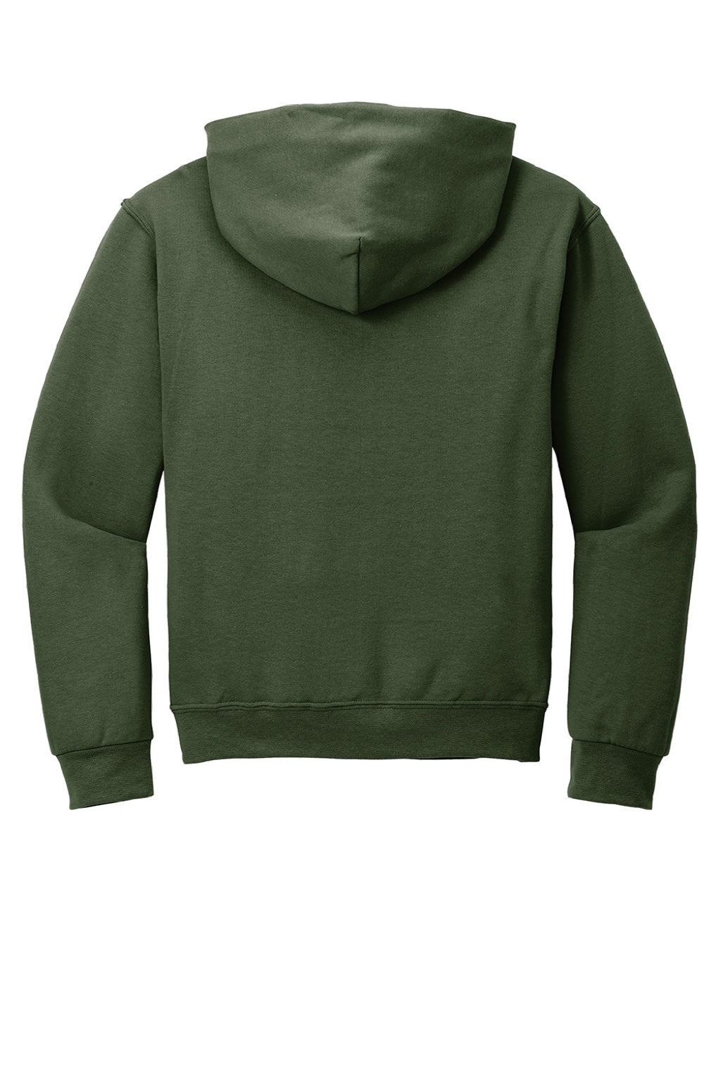 Jerzees 996M/996MR Mens NuBlend Pill Resistant Fleece Hooded Sweatshirt Hoodie w/ Pouch Pocket Military Green Flat Back