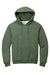 Jerzees 996M/996MR Mens NuBlend Pill Resistant Fleece Hooded Sweatshirt Hoodie w/ Pouch Pocket Heather Military Green Flat Front