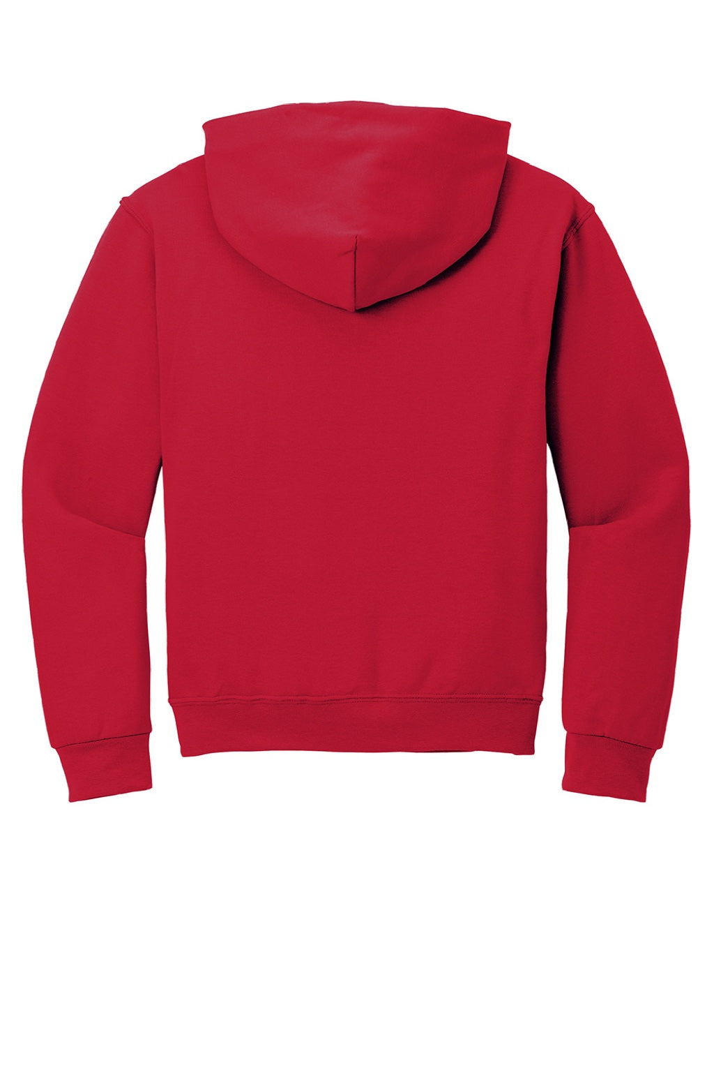 Jerzees 996M/996MR Mens NuBlend Pill Resistant Fleece Hooded Sweatshirt Hoodie w/ Pouch Pocket True Red Flat Back