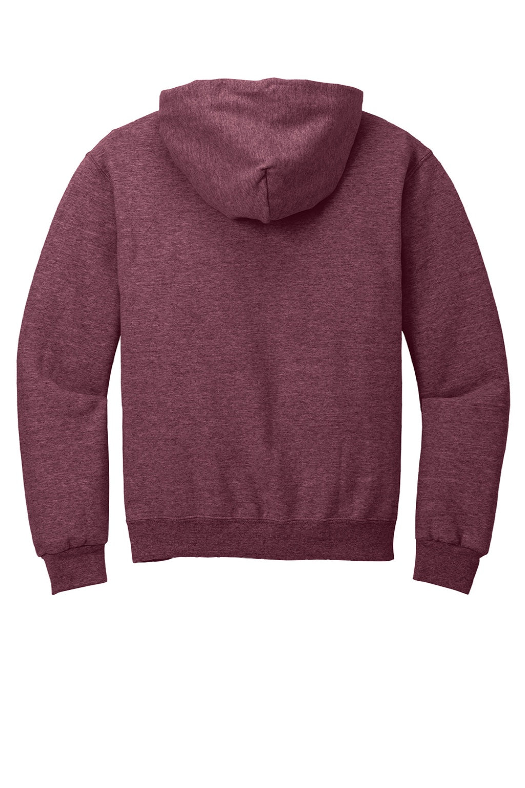 Jerzees 996M/996MR Mens NuBlend Pill Resistant Fleece Hooded Sweatshirt Hoodie w/ Pouch Pocket Vintage Heather Maroon Flat Back