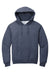 Jerzees 996M/996MR Mens NuBlend Pill Resistant Fleece Hooded Sweatshirt Hoodie w/ Pouch Pocket Vintage Heather Navy Blue Flat Front