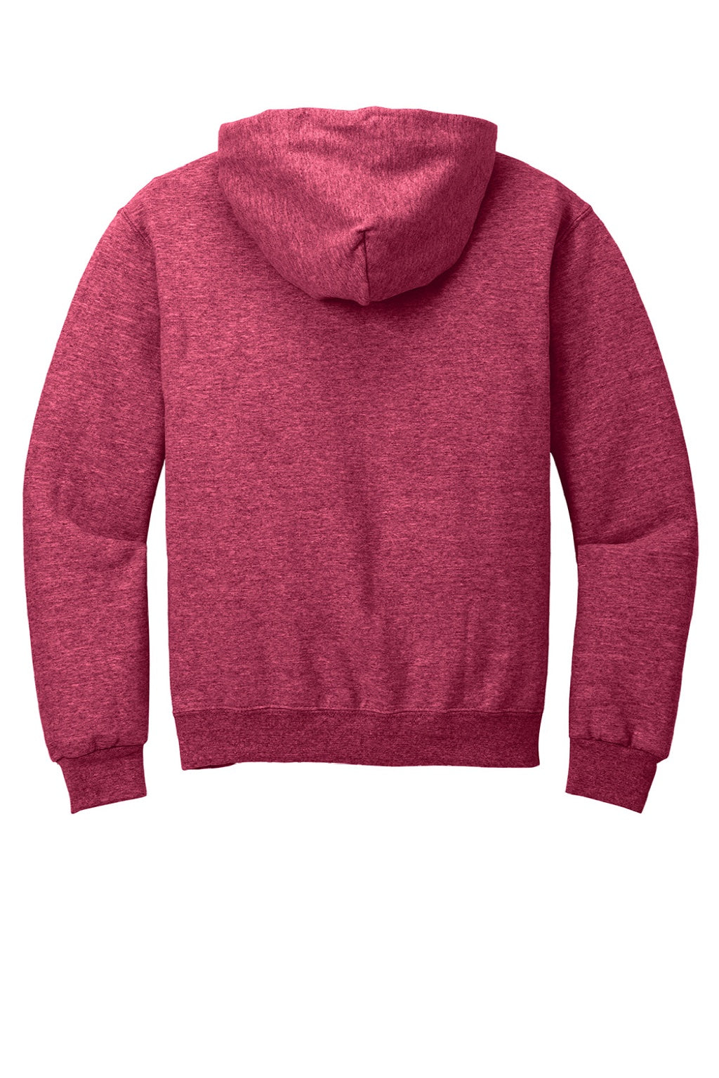 Jerzees 996M/996MR Mens NuBlend Pill Resistant Fleece Hooded Sweatshirt Hoodie w/ Pouch Pocket Vintage Heather Red Flat Back