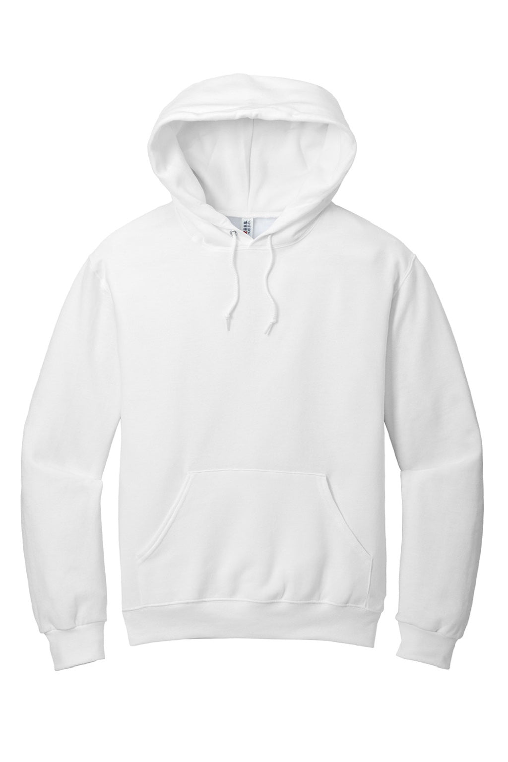 Jerzees 996M/996MR Mens NuBlend Pill Resistant Fleece Hooded Sweatshirt Hoodie w/ Pouch Pocket White Flat Front