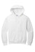 Jerzees 996M/996MR Mens NuBlend Pill Resistant Fleece Hooded Sweatshirt Hoodie w/ Pouch Pocket White Flat Front