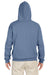 Jerzees 996M/996MR Mens NuBlend Pill Resistant Fleece Hooded Sweatshirt Hoodie w/ Pouch Pocket Denim Blue Model Back