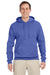 Jerzees 996M/996MR Mens NuBlend Pill Resistant Fleece Hooded Sweatshirt Hoodie w/ Pouch Pocket Periwinkle Blue Model Front