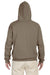 Jerzees 996M/996MR Mens NuBlend Pill Resistant Fleece Hooded Sweatshirt Hoodie w/ Pouch Pocket Safari Brown Model Back