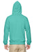 Jerzees 996M/996MR Mens NuBlend Pill Resistant Fleece Hooded Sweatshirt Hoodie w/ Pouch Pocket Mint Green Model Back