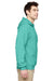 Jerzees 996M/996MR Mens NuBlend Pill Resistant Fleece Hooded Sweatshirt Hoodie w/ Pouch Pocket Mint Green Model Side