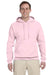 Jerzees 996M/996MR Mens NuBlend Pill Resistant Fleece Hooded Sweatshirt Hoodie w/ Pouch Pocket Classic Pink Model Front