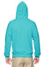 Jerzees 996M/996MR Mens NuBlend Pill Resistant Fleece Hooded Sweatshirt Hoodie w/ Pouch Pocket Scuba Blue Model Back