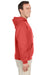 Jerzees 996M/996MR Mens NuBlend Pill Resistant Fleece Hooded Sweatshirt Hoodie w/ Pouch Pocket Sunset Coral Model Side