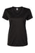 Paragon 203 Womens Vera Moisture Wicking Short Sleeve V-Neck T-Shirt Black Flat Front